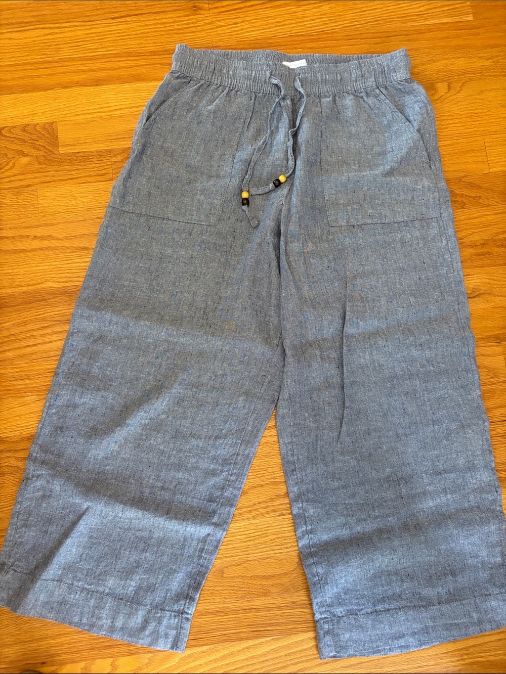 Martha Stewart Casual Linen-Blend Drawstring Pants